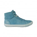 France Le Coq Sportif Stella Mid Blanc-Bleu - Chaussures Basket Montante Femme